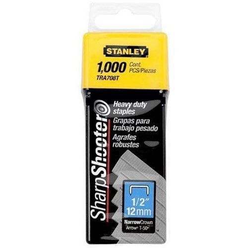 Stanley Sharpshooter TRA708T Heavy Duty Staples 1/2&#034; 12mm 1000 Count Pack