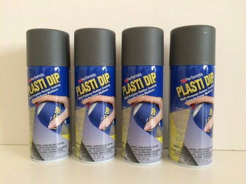Performix Plasti Dip Gunmetal Gray 4 Pack Rubber Coating Spray 11oz Aerosol Cans
