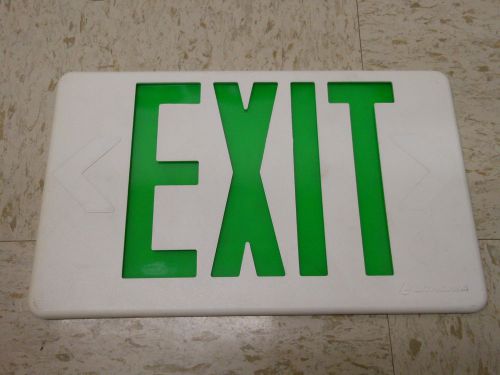 Replacement LITHONIA White and Green Emergency Exit Sign Face Plate Cover Only
