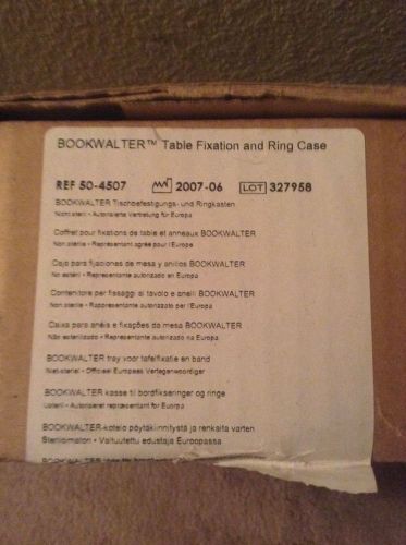 CODMAN Table Fixation &amp; Ring Case for Bookwalter Retractor 50-4507 NEW