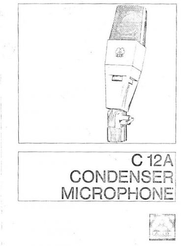 AKG C-12A Instruction Manual