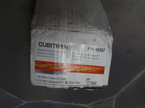 Cubitron 66587 3m  ii depressed center grinding wheels 4 5&#034; x 1 4&#034; x 7 8&#034; qty10 for sale