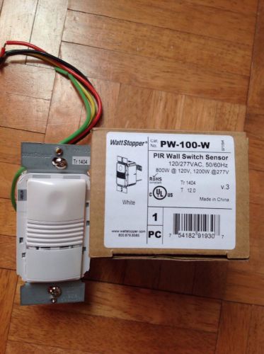 Watt stopper- pw-100-w pir wall switch sensor 120/277 volt occupancy sensor for sale