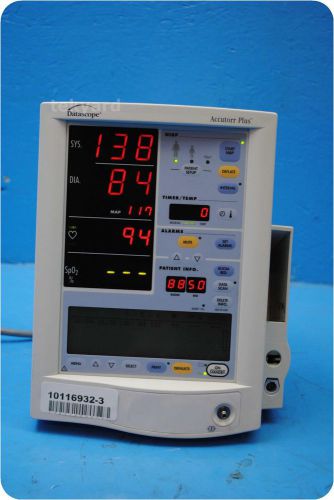 Datascope accutorr plus 0998-00-0444-j61 patient monitor * (116932) for sale