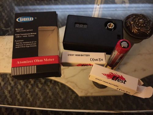 Sigelei Atomizer ohm Meter Tester With 2 Efest 14500 Batteries