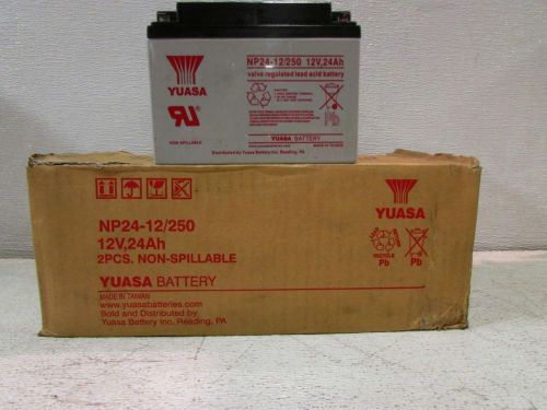 Lot of (2) Yuasa NP24-12/250 12V,24Ah Non-Spillable Battery