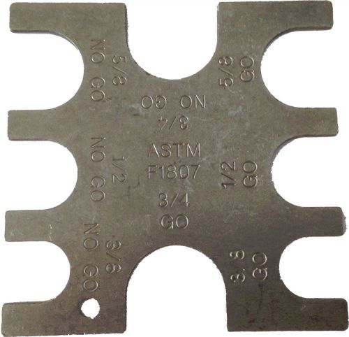 Nibco pex go/no go gauge (3/8, 1/2, 5/8, 3/4) tool part number px01370-np34 for sale
