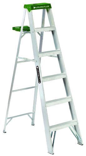 Louisville Ladder AS4006 225-Pound Duty Rating Aluminum Stepladder, 6-Foot