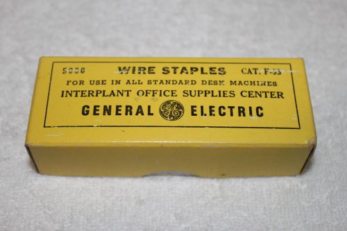 VTG Box GE No1 F-93 Wire Staples General Electric Interplant Office Supplies
