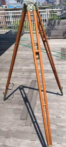 vintage wooden tripod for surveying transit scope - Swiss made in Switzerland