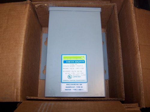 NEW G/S HEVI-DUTY 1 KVA TRANSFORMER HS22F1A 240X480 HV 24/48 LV SINGLE PHASE