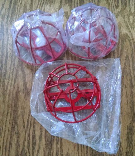 NEW 1/2&#034; IPS Fire Sprinkler Headguard or Cage Heavy Duty Red LOT OF 3