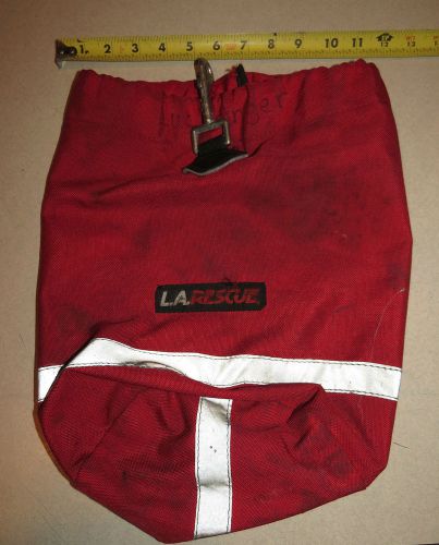 CANVAS RED FIRE FIGHTING PERSONAL GEAR BAG AUTHENTIC L.A. RESCUE