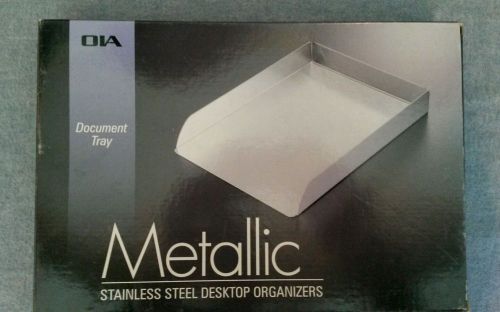 Document tray metallic stainless steel organizers