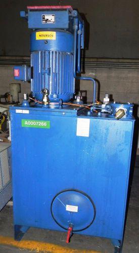 Rhm 100 gallon hydraulic tank w/ 20 hp motor and heat exchanger for sale