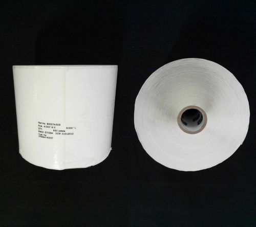 Zebra Z-Select 4000T Thermal Transfer Paper Label Roll Printing 930/Roll 4&#034;x3&#034;