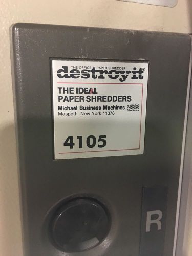 MBM.  Destroyit The Ideal Paper Shredders Model#: 4105