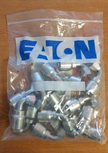 Eaton fittings 1aa8fjb8, elbow, 1/2 in hose, 3/4-16 jic (14 fittings) for sale