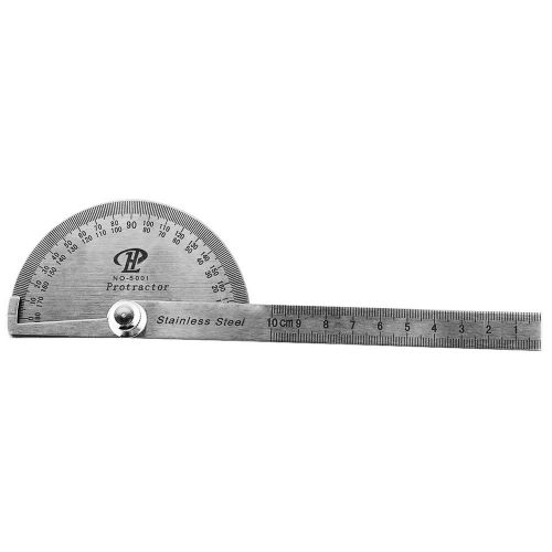 New Useful Stainless Steel Rotary Protractor Angle Rule Gauge Machinist Tool