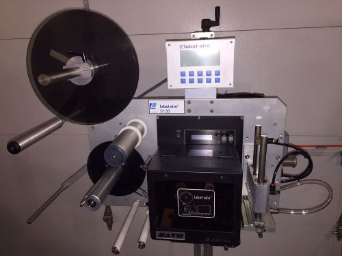 Label-aire 3138n tamp-blow print and apply label applicator with sato m8485se for sale