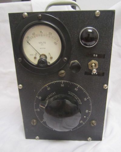 Unique weston ac volt meter 0-150 model 476 &amp; powerstat transformer 0-100 * for sale