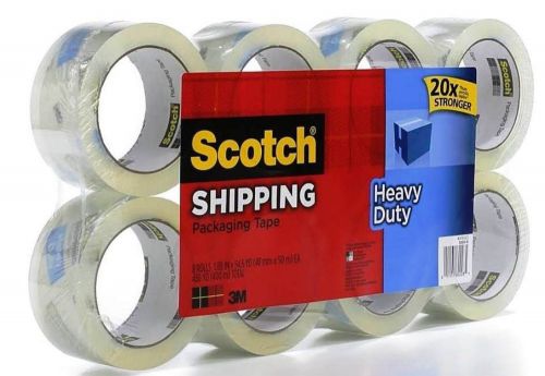 Scotch shipping packing tape 8 rolls 436 yd total heavy duty for sale