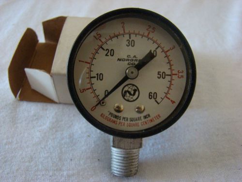 Norgren 18-013-083 pressure gauge 0-60psi 1/4 c.l.m connector nos for sale