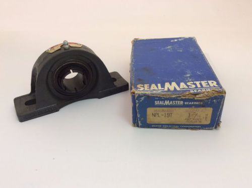 Sealmaster npl-19t pillow block ball bearing, 2 bolt base, 1-3/16 bore for sale