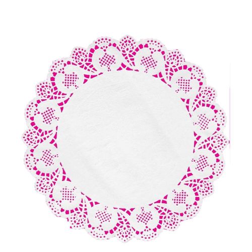14.5&#034; white paper lace doilies disposable 6 pcs per pack Fanci-Lace