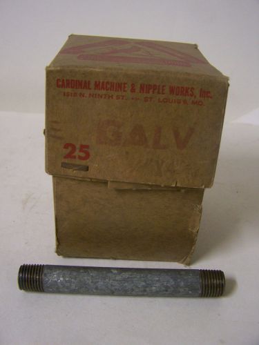 1/4&#034; x 4&#034; Galvanized Pipe Nipple Made in USA Qty. 25