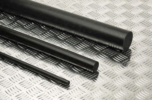 Delrin - Acetal Plastic Rod 2.50&#034; Diameter x 24&#034; Length - Black Color