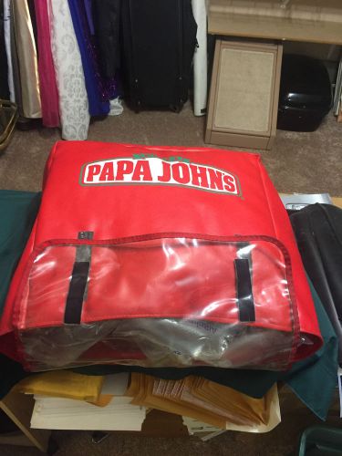 1 PAPA JOHN&#039;S Pizza Bag 16&#034;x17&#034;x7&#034; 3 pizzas used vinyl