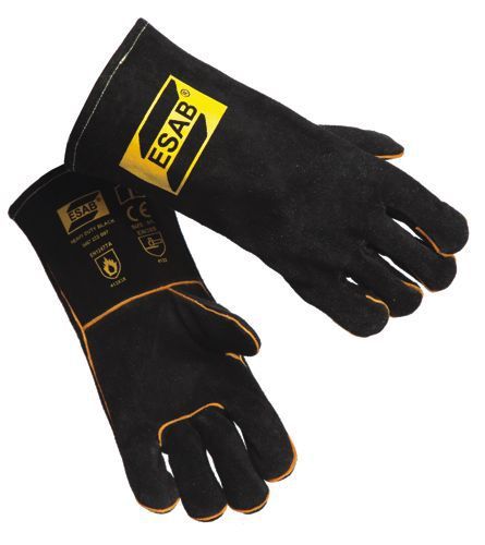 Esab heavy duty black mig welding protective gloves.esab sweden high quality for sale
