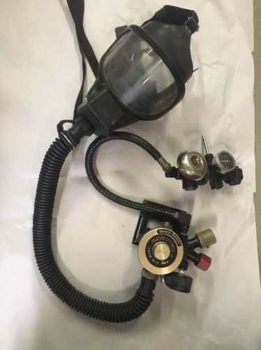 MSA SCBA Firefighter Safety Air Work Mask+Pressure Demand Regulator And More.