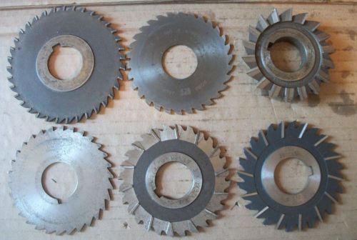 Lot of 6 SIDE MILLING CUTTERS VARIOUS SIZES