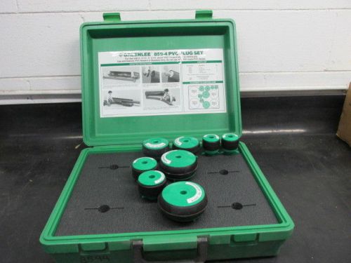 Greenlee 859.4 PVC Plug Set. Great Condition