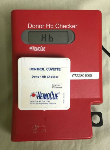 HemoCue Donor Hb Checker Photometer Analyzer and Control Cuvette Box