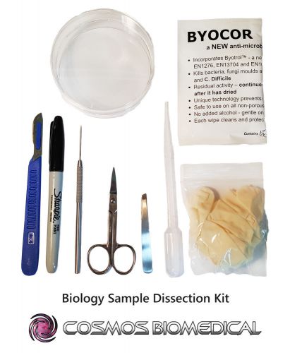 Biology Sample Dissection Kit - Scalpel, Dissecting Needle, Petri Dishes etc.