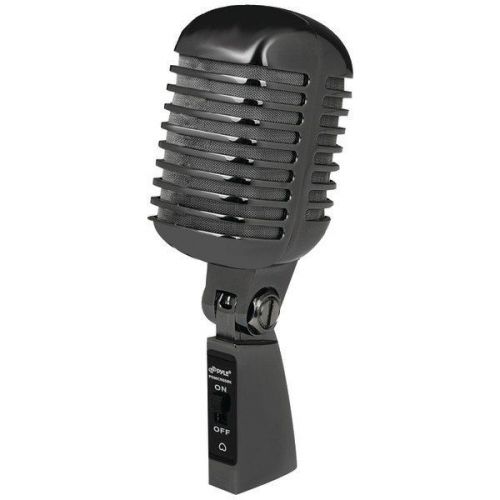 Pyle PDMICR68BK Die-Cast Metal Vintage-Style Dynamic Vocal Microphone 16&#039; Cable