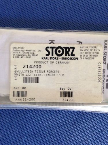 New Storz 214200 (Wullstein Tissue Forceps w/ 1x2 Teeth, L:15cm)