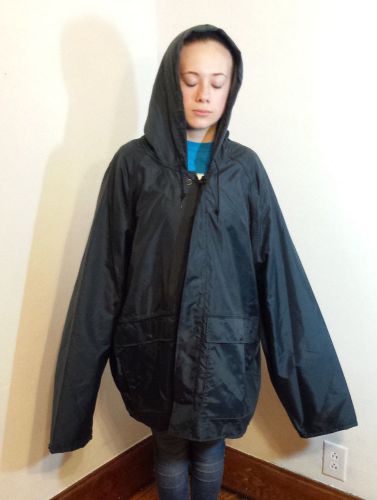Nasco rain jacket navy blue hooded size xx large for sale