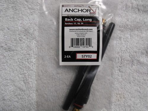 Anchor  2-pk Back Cap 57Y02 (Long) for TIG Welding Torch 17/18/26 Series