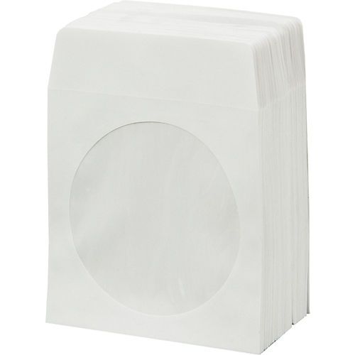 100 Paper CD Sleeves with Window &amp; Flap