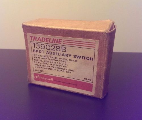 HONEYWELL Tradeline 139028B SPDT AUXILIARY SWITCH For R1234 R8234 R4236 R8236