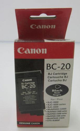 Genuine Canon BC-20 Black Printer Cartridge