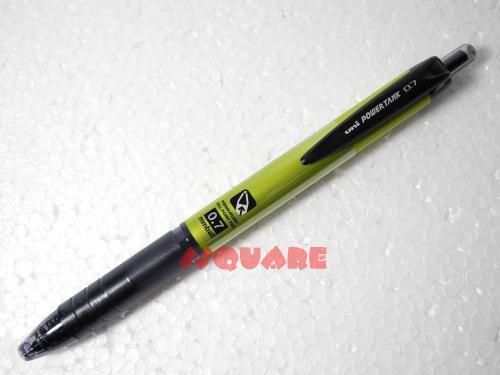 3 Yellow Pens x Uni-Ball Power Tank SN-201PT 0.7mm Fine point Ballpoint Ball pen