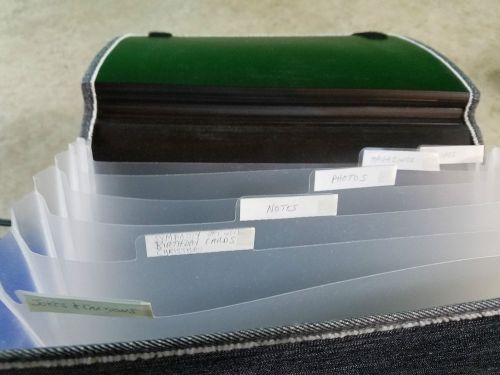 Denim Plastic Filing Folder (7 Compartments)