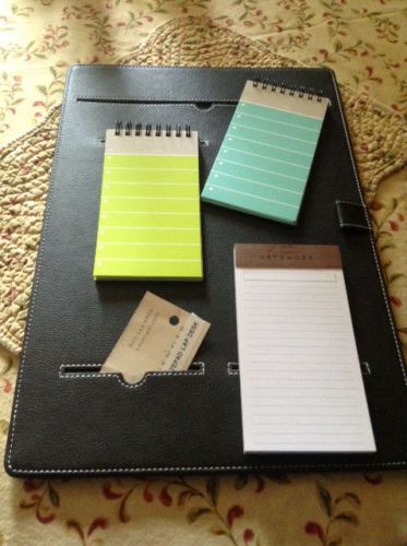 By levenger-bloc notepad lap desk-black and extra 3x5 note pads for sale