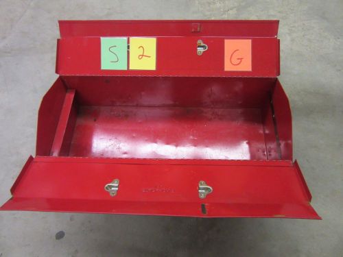 RED STACK-ON TOOL CHEST METAL BOX CASE MACHINIST MILITARY SURPLUS USED S-2-G