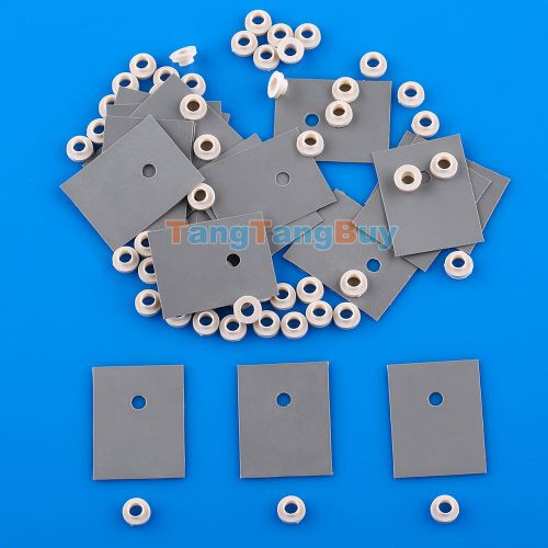 100 pcs TO-3P Silicone Rubber Pad Insulation Chip + 100 M3 insulation tablets